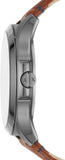Buy Shop Armani Exchange Hampton Chronograph Grey Dial Brown Leather Strap Watch For Men - AX2414 USA Online