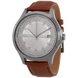 Buy Shop Armani Exchange Hampton Chronograph Grey Dial Brown Leather Strap Watch For Men - AX2414 USA Online