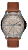 Buy Shop Armani Exchange Hampton Chronograph Grey Dial Brown Leather Strap Watch For Men - AX2414 USA Online