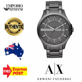 Buy Shop Armani Exchange Hampton Chronograph Grey Dial Grey Steel Strap Watch For Men - AX2135 USA Online
