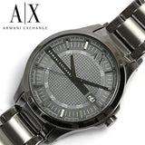 Buy Shop Armani Exchange Hampton Chronograph Grey Dial Grey Steel Strap Watch For Men - AX2135 USA Online
