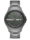 Buy Shop Armani Exchange Hampton Chronograph Grey Dial Grey Steel Strap Watch For Men - AX2135 USA Online
