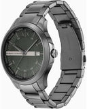 Buy Shop Armani Exchange Hampton Chronograph Grey Dial Grey Steel Strap Watch For Men - AX2135 USA Online