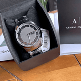 Buy Shop Armani Exchange Hampton Chronograph Grey Dial Grey Steel Strap Watch For Men - AX2188 USA Online