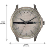 Buy Shop Armani Exchange Hampton Chronograph Grey Dial Grey Steel Strap Watch For Men - AX2194 USA Online