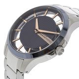 Buy Shop Armani Exchange Hampton Chronograph Grey Dial Silver Steel Strap Watch For Men - AX2405 USA Online