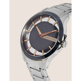 Buy Shop Armani Exchange Hampton Chronograph Grey Dial Silver Steel Strap Watch For Men - AX2405 USA Online