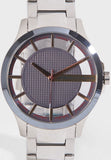 Buy Shop Armani Exchange Hampton Chronograph Grey Dial Silver Steel Strap Watch For Men - AX2405 USA Online