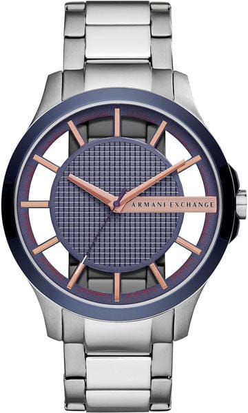 Buy Shop Armani Exchange Hampton Chronograph Grey Dial Silver Steel Strap Watch For Men - AX2405 USA Online