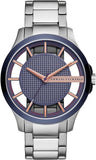 Buy Shop Armani Exchange Hampton Chronograph Grey Dial Silver Steel Strap Watch For Men - AX2405 USA Online
