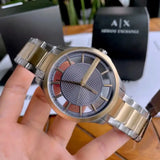 Buy Shop Armani Exchange Hampton Chronograph Grey Dial Two Tone Steel Strap Watch For Men - AX2403 USA Online
