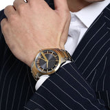 Buy Shop Armani Exchange Hampton Chronograph Grey Dial Two Tone Steel Strap Watch For Men - AX2403 USA Online