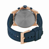 Buy Shop Armani Exchange Hampton Chronograph Rose Gold Dial Blue Silicone Strap Watch For Men - AX1730 USA Online