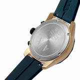 Buy Shop Armani Exchange Hampton Chronograph Rose Gold Dial Blue Silicone Strap Watch For Men - AX1730 USA Online