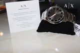 Buy Shop Armani Exchange Hampton Chronograph Skeleton Black Dial Silver Steel Strap Watch For Men - AX2199 USA Online