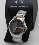 Buy Shop Armani Exchange Hampton Chronograph Skeleton Black Dial Silver Steel Strap Watch For Men - AX2199 USA Online