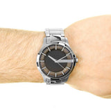Buy Shop Armani Exchange Hampton Chronograph Skeleton Black Dial Silver Steel Strap Watch For Men - AX2199 USA Online
