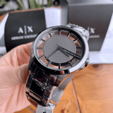Buy Shop Armani Exchange Hampton Chronograph Skeleton Black Dial Silver Steel Strap Watch For Men - AX2199 USA Online
