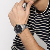 Buy Shop Armani Exchange Hampton Chronograph Skeleton Black Dial Silver Steel Strap Watch For Men - AX2199 USA Online