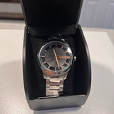 Buy Shop Armani Exchange Hampton Chronograph Skeleton Black Dial Silver Steel Strap Watch For Men - AX2199 USA Online