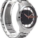 Buy Shop Armani Exchange Hampton Chronograph Skeleton Black Dial Silver Steel Strap Watch For Men - AX2199 USA Online