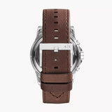 Buy Shop Armani Exchange Hampton Chronograph White Dial Brown Leather Strap Watch For Men - AX2187 USA Online