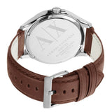 Buy Shop Armani Exchange Hampton Chronograph White Dial Brown Leather Strap Watch For Men - AX2187 USA Online