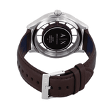 Buy Shop Armani Exchange Hampton Chronograph White Dial Brown Leather Strap Watch For Men - AX2187 USA Online