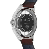 Buy Shop Armani Exchange Hampton Chronograph White Dial Brown Leather Strap Watch For Men - AX2187 USA Online