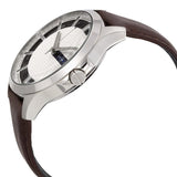 Buy Shop Armani Exchange Hampton Chronograph White Dial Brown Leather Strap Watch For Men - AX2187 USA Online