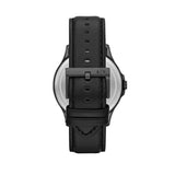 Buy Shop Armani Exchange Hampton Quartz Blue Dial Black Leather Strap Watch for Men - AX2411 USA Online