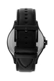 Buy Shop Armani Exchange Hampton Quartz Blue Dial Black Leather Strap Watch for Men - AX2411 USA Online