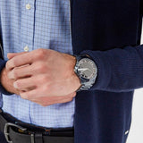 Buy Shop Armani Exchange Hampton Skeleton Grey Dial Blue Steel Strap Watch For Men - AX2401 USA Online