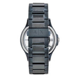 Buy Shop Armani Exchange Hampton Skeleton Grey Dial Blue Steel Strap Watch For Men - AX2401 USA Online
