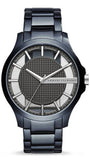 Buy Shop Armani Exchange Hampton Skeleton Grey Dial Blue Steel Strap Watch For Men - AX2401 USA Online