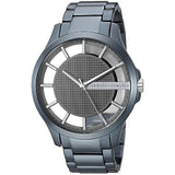 Buy Shop Armani Exchange Hampton Skeleton Grey Dial Blue Steel Strap Watch For Men - AX2401 USA Online
