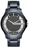 Buy Shop Armani Exchange Hampton Skeleton Grey Dial Blue Steel Strap Watch For Men - AX2401 USA Online