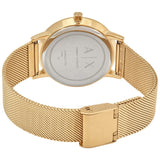 Buy Shop Armani Exchange Lola Analog Gold Dial Gold Mesh Strap Watch For Women - AX5536 USA Online