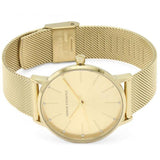 Buy Shop Armani Exchange Lola Analog Gold Dial Gold Mesh Strap Watch For Women - AX5536 USA Online