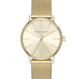 Buy Shop Armani Exchange Lola Analog Gold Dial Gold Mesh Strap Watch For Women - AX5536 USA Online