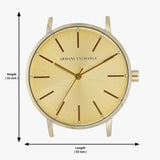 Buy Shop Armani Exchange Lola Analog Gold Dial Gold Mesh Strap Watch For Women - AX5536 USA Online