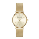 Buy Shop Armani Exchange Lola Analog Gold Dial Gold Mesh Strap Watch For Women - AX5536 USA Online