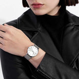 Buy Shop Armani Exchange Lola Analog Silver Dial Silver Mesh Strap Watch For Women - AX5535 USA Online