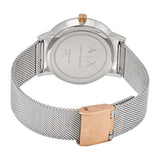 Buy Shop Armani Exchange Lola Analog White Dial Silver Mesh Strap Watch For Women - AX5537 USA Online