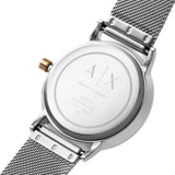 Buy Shop Armani Exchange Lola Analog White Dial Silver Mesh Strap Watch For Women - AX5537 USA Online