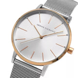 Buy Shop Armani Exchange Lola Analog White Dial Silver Mesh Strap Watch For Women - AX5537 USA Online