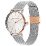 Buy Shop Armani Exchange Lola Analog White Dial Silver Mesh Strap Watch For Women - AX5537 USA Online