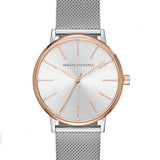 Buy Shop Armani Exchange Lola Analog White Dial Silver Mesh Strap Watch For Women - AX5537 USA Online