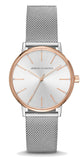 Buy Shop Armani Exchange Lola Analog White Dial Silver Mesh Strap Watch For Women - AX5537 USA Online