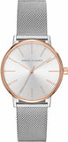 Buy Shop Armani Exchange Lola Analog White Dial Silver Mesh Strap Watch For Women - AX5537 USA Online